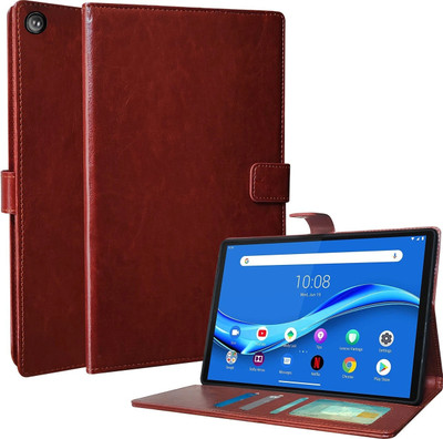 Fastway Flip Cover for Lenovo Tab M10 FHD Plus 10.3 inch Tb-X606V 606x(Brown, Dual Protection, Pack of: 1)