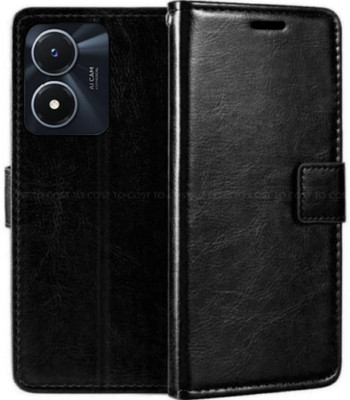 COST TO COST Flip Cover for vivo Y02s back Cover, vivo y02s V2203(Black, Shock Proof, Pack of: 1)