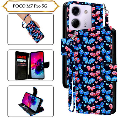 SALGO Flip Cover for POCO M7 Pro 5G(Black, Pack of: 1)