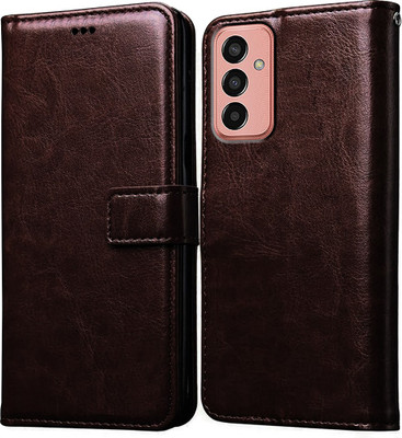 Casotec Flip Cover for Samsung Galaxy M13 4G(Brown, Pack of: 1)
