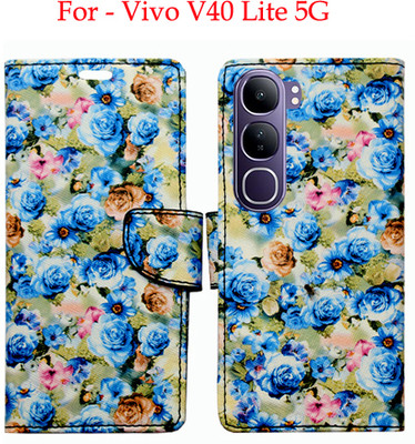 Toklot Flip Cover for Vivo V40 Lite 5G(Blue, Pack of: 1)
