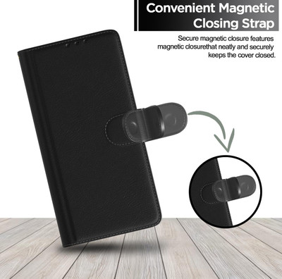 COVERHEAD Flip Cover for Back Cover for OPPO-Reno 13 5G Leather Flip Cover(Black, Grip Case, Pack of: 1)(Black, Camera Bump Protector, Pack of: 1)