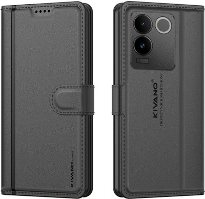KIVANO LUXE Flip Cover for Vivo T2 Pro 5G / IQOO Z7 Pro 5G(Black, Magnetic Case, Pack of: 1)