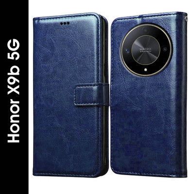 Casotec Flip Cover for Honor X9b 5G(Blue, Pack of: 1)