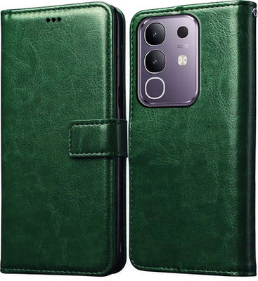 Casotec Flip Cover for vivo T4x 5G, Vivo Y29 4G, Vivo Y31 Pro 5G, iQOO Z10x 5G(Green, Pack of: 1)