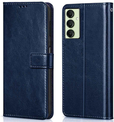 SUCH Flip Cover for Samsung Galaxy A14 5G leather flip (Blue, Shock Proof, Pack of: 1)(Blue, Cases with Holder)