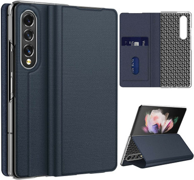 LIKECASE Flip Cover for Samsung Galaxy Z Fold4 5G(Blue, Grip Case, Pack of: 1)