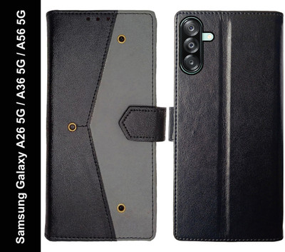 Openbuy Flip Cover for Samsung Galaxy A26 5G, Samsung Galaxy A36 5G, Samsung Galaxy A56 5G(Black, Magnetic Case, Pack of: 1)