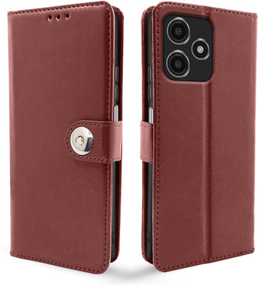Pikkme Flip Cover for Redmi 12 5G(Brown, Cases with Holder, Pack of: 1)