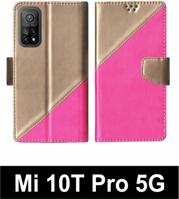 Telecase Flip Cover for Mi 10T Pro 5G Multicolor(Pink, Shock Proof, Pack of: 1)