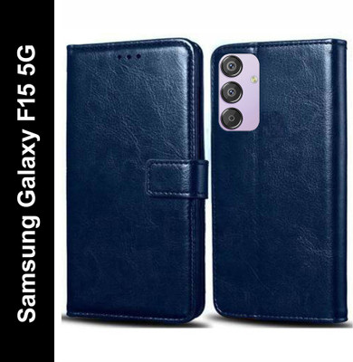 Wynhard Flip Cover for Samsung Galaxy F15 5G(Blue, Grip Case, Pack of: 1)