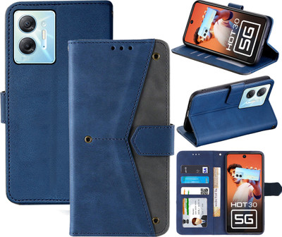 Autofocus Flip Cover for Infinix Hot 30 5G(Blue, Camera Bump Protector, Pack of: 1)