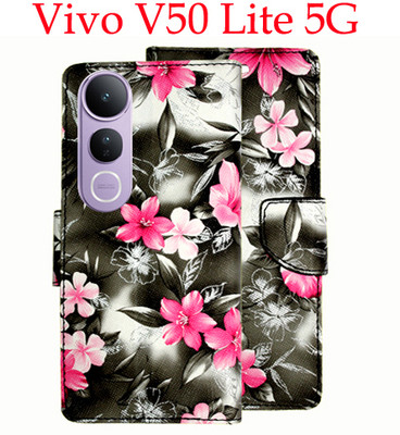 Shanno Enterprises Flip Cover for Vivo V50 Lite 5G(Black, Pack of: 1)