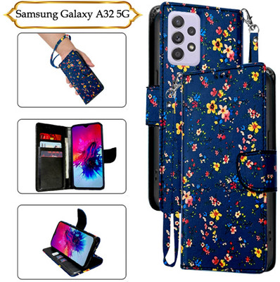 SALGO Flip Cover for Samsung Galaxy A32 5G(Blue, Pack of: 1)