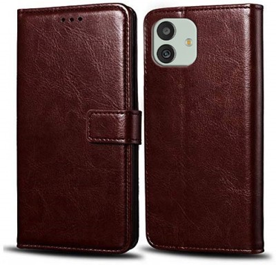 Cockcrow Flip Cover for Samsung Galaxy M13 5G(Brown, Shock Proof, Pack of: 1)