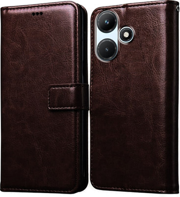 Casotec Flip Cover for Infinix Hot 30i 4G(Brown, Pack of: 1)