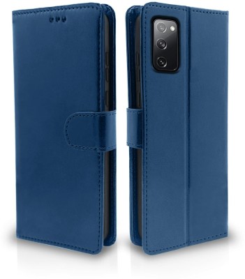 MOBILEMOSAIC Back Cover for Samsung S20 FE 5G Flip Case Leather Finish | Inside TPU with Card Pockets | Wallet Stand(Blue, Dual Protection, Pack of: 1)