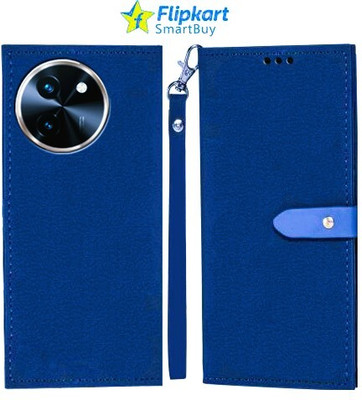 Flipkart SmartBuy Flip Cover for Vivo T3x 5G(Blue, Cases with Holder, Pack of: 1)