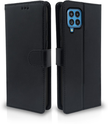 Pikkme Flip Cover for Samsung Galaxy M53 5G(Black, Cases with Holder, Pack of: 1)