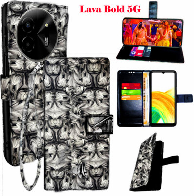 Toklot Flip Cover for Lava Bold 5G(White, Pack of: 1)