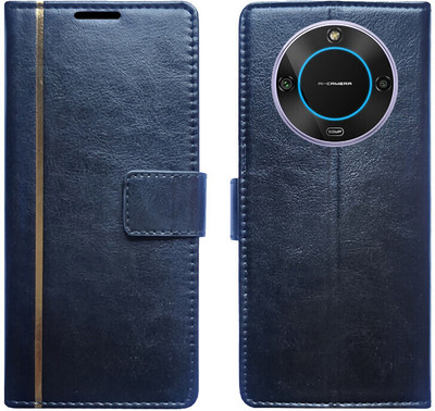 MyFlips Flip Cover for Lava Blaze 2 5G(Black, Magnetic Case, Pack of: 1)