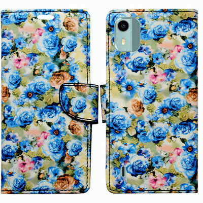 Realgo Flip Cover for Nokia C12 Pro(Blue, Pack of: 1)