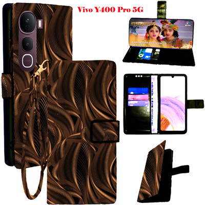 Toklot Flip Cover for Vivo Y400 Pro 5G(Brown, Pack of: 1)