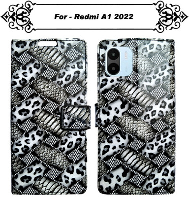 Asmart Flip Cover for Redmi A1 2022(Black, Pack of: 1)