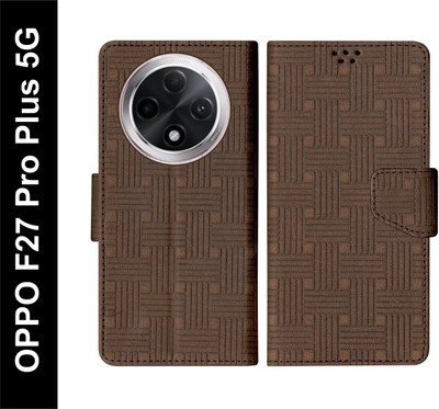 SBMS Flip Cover for OPPO F27 Pro Plus 5G with Magnatic Closure | Inbuilt Stand | Card & Money Pocket(Brown, Shock Proof, Pack of: 1)