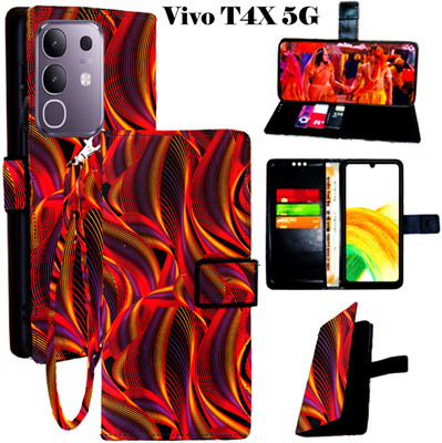 Mxkart Flip Cover for Vivo T4X 5G(Red, Pack of: 1)