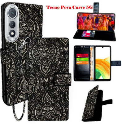 Realgo Flip Cover for Tecno Pova Curav 5G(Yellow, Pack of: 1)