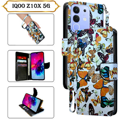 Asmart Flip Cover for iQOO Z10x 5G(White, Pack of: 1)