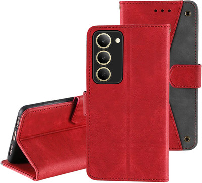 Autofocus Flip Cover for Realme P3x 5G(Red, Magnetic Case, Pack of: 1)