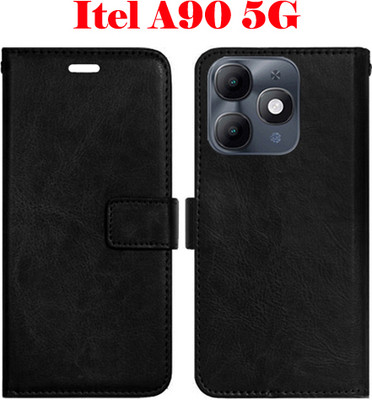 Mxkart Flip Cover for Itel A90 5G(Black, Pack of: 1)