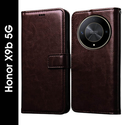 Casotec Flip Cover for Honor X9b 5G(Brown, Pack of: 1)