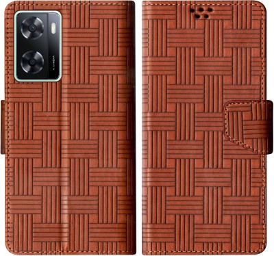 korumacase Flip Cover for OPPO A57 4G(Brown, Shock Proof, Pack of: 1)