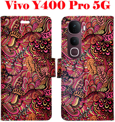 Toklot Flip Cover for Vivo Y400 Pro 5G(Red, Pack of: 1)