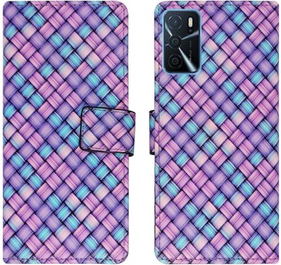 MyFlips Flip Cover for Oppo A16(Purple, Magnetic Case, Pack of: 1)