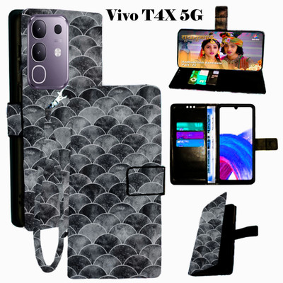 Toklot Flip Cover for Vivo T4X 5G(Black, Pack of: 1)