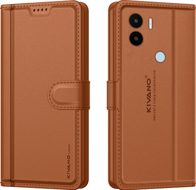 KIVANO LUXE Flip Cover for Redmi A2 Plus / Poco C51 / Poco C50 / Redmi A1 Plus(Brown, Magnetic Case, Pack of: 1)