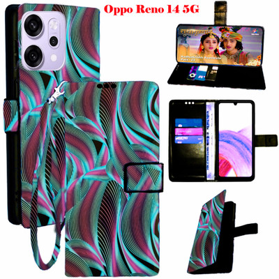 Vacko Flip Cover for Oppo Reno 14 5G(Blue, Pack of: 1)