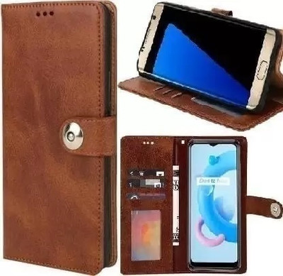 Aarov Flip Cover for Samsung Galaxy A14 5G(Brown, Dual Protection, Pack of: 1)