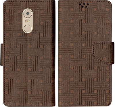 SScase Flip Cover for Lenovo K6 Note(Brown, Shock Proof, Pack of: 1)