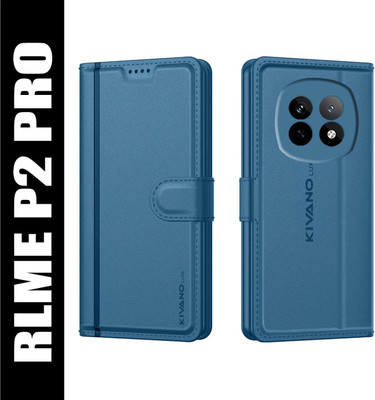 KIVANO LUXE Flip Cover for Realme P2 Pro 5G(Blue, Magnetic Case, Pack of: 1)