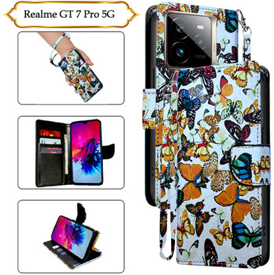 Asmart Flip Cover for Realme GT 7 Pro 5G(White, Pack of: 1)