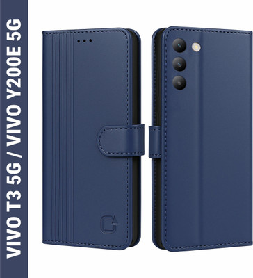 AIBEX Flip Cover for Vivo T3 5G / Vivo Y200e 5G|Inbuilt Wallet & Card Slots|Premium Leather Magnetic Case(Blue, Card Holder, Pack of: 1)