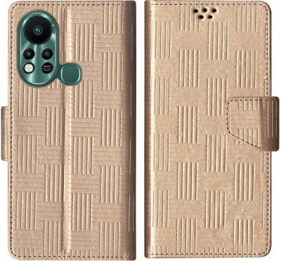 Telecase Flip Cover for Infinix Hot 11s(Gold, Shock Proof, Pack of: 1)