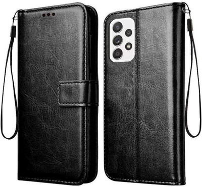 SUCH Flip Cover for Samsung Galaxy A52s 5G leather flip (Black, Shock Proof, Pack of: 1)(Black, Cases with Holder)