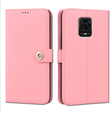 Unirock Flip Cover for Redmi Note 9 Pro Max(Pink, Dual Protection, Pack of: 1)