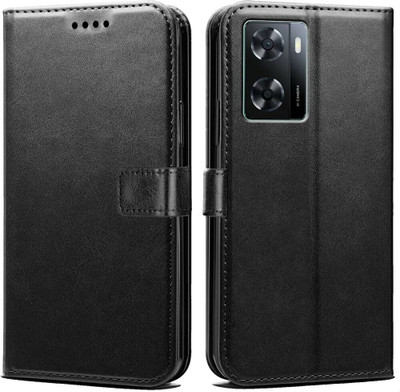 Frazil Flip Cover for Oppo A57 2022, Oppo A57 4G, Oppo A57(Black, Flexible, Pack of: 1)